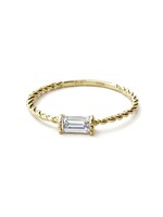 Jonc délicat torsadé en Or 10K