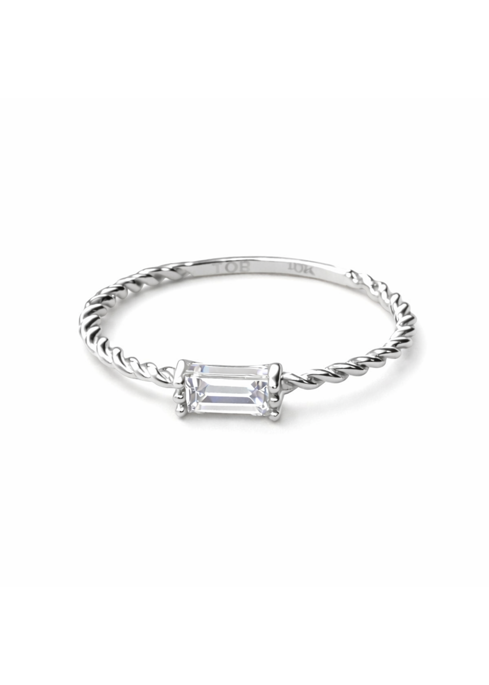 Jonc délicat torsadé en Or 10K