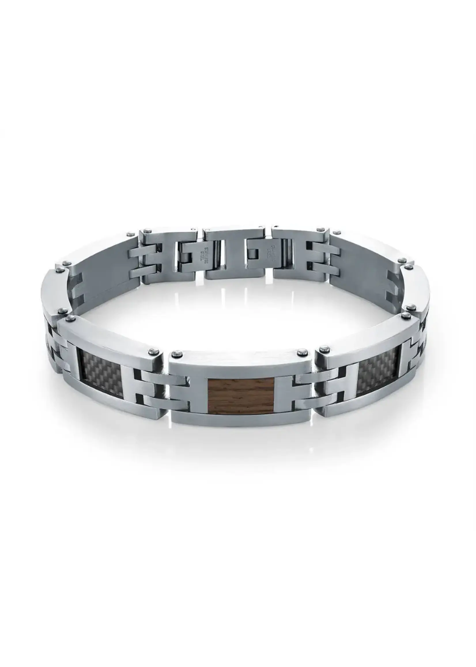 PARÉ Bracelet Steel & Bois