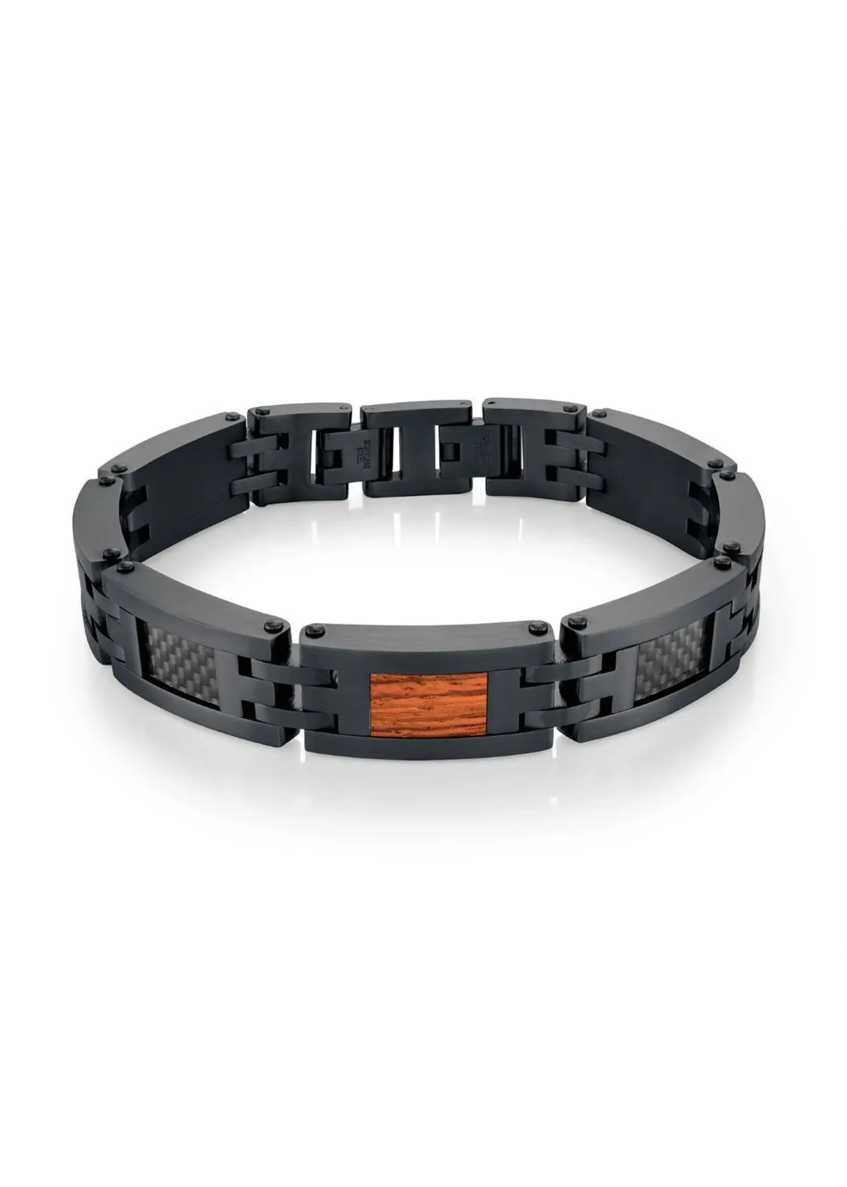 PARÉ Bracelet Steel & Bois