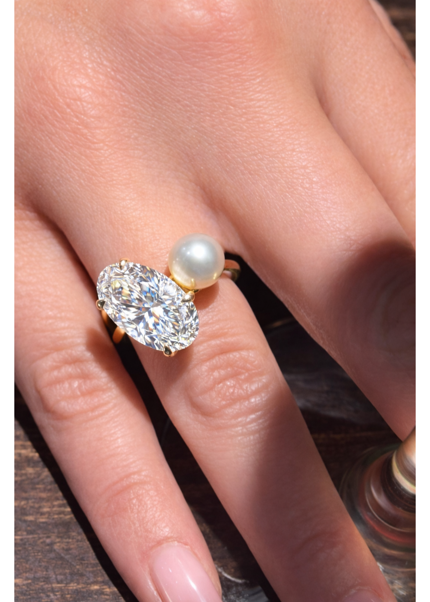 PARÉ Bague "La Fidiadis" Or perle et diamant