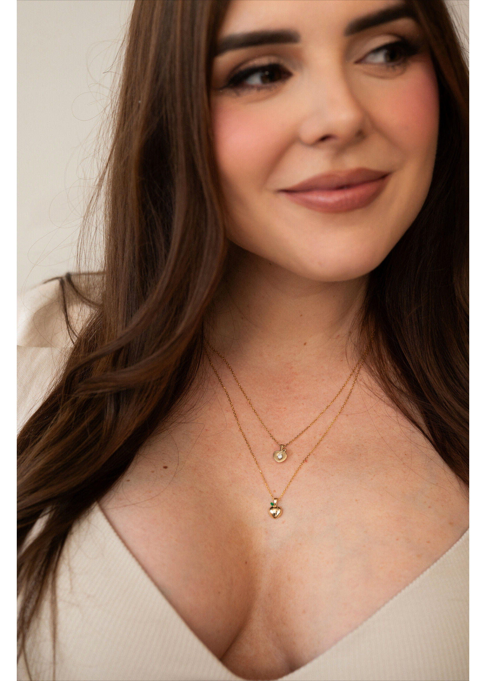 VénÜs «La Pêche G» Pendentif en Or massif avec émeraude et diamant naturels