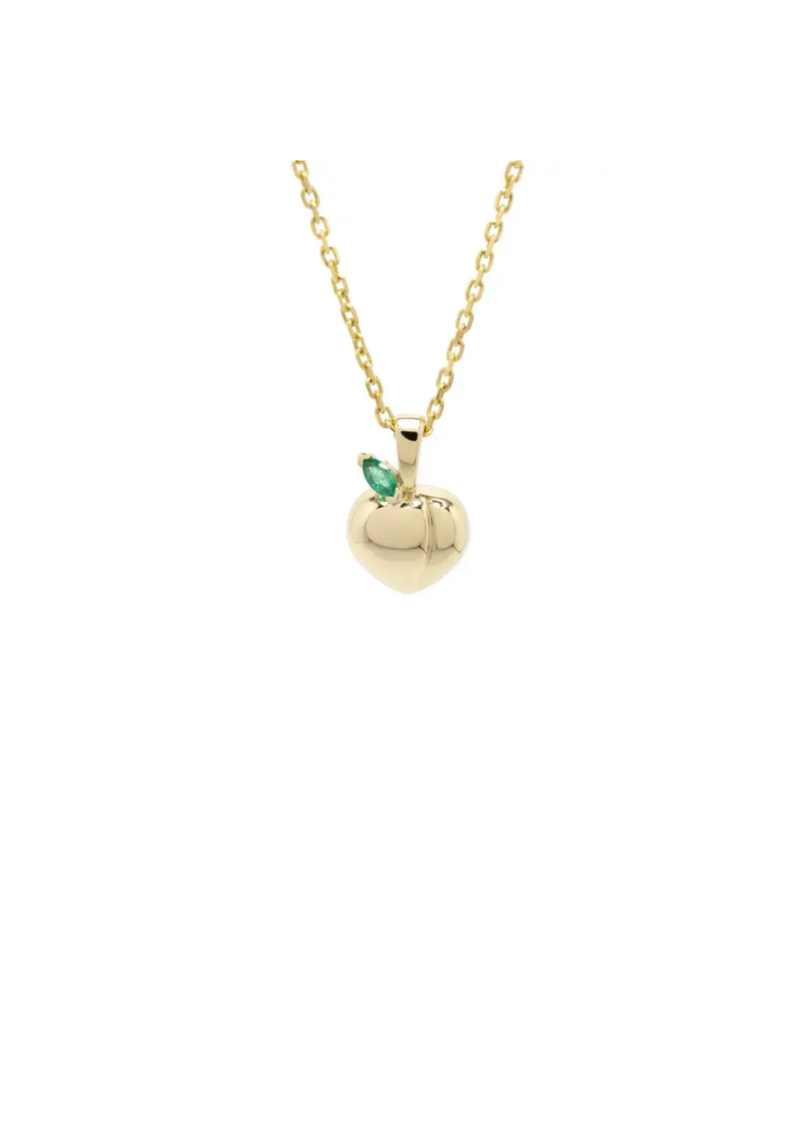 VénÜs «La Pêche G» Pendentif en Or massif avec émeraude et diamant naturels