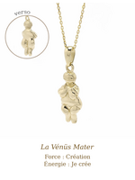 VénÜs « La Vénus Mater »  Pendentif en Or massif 10K