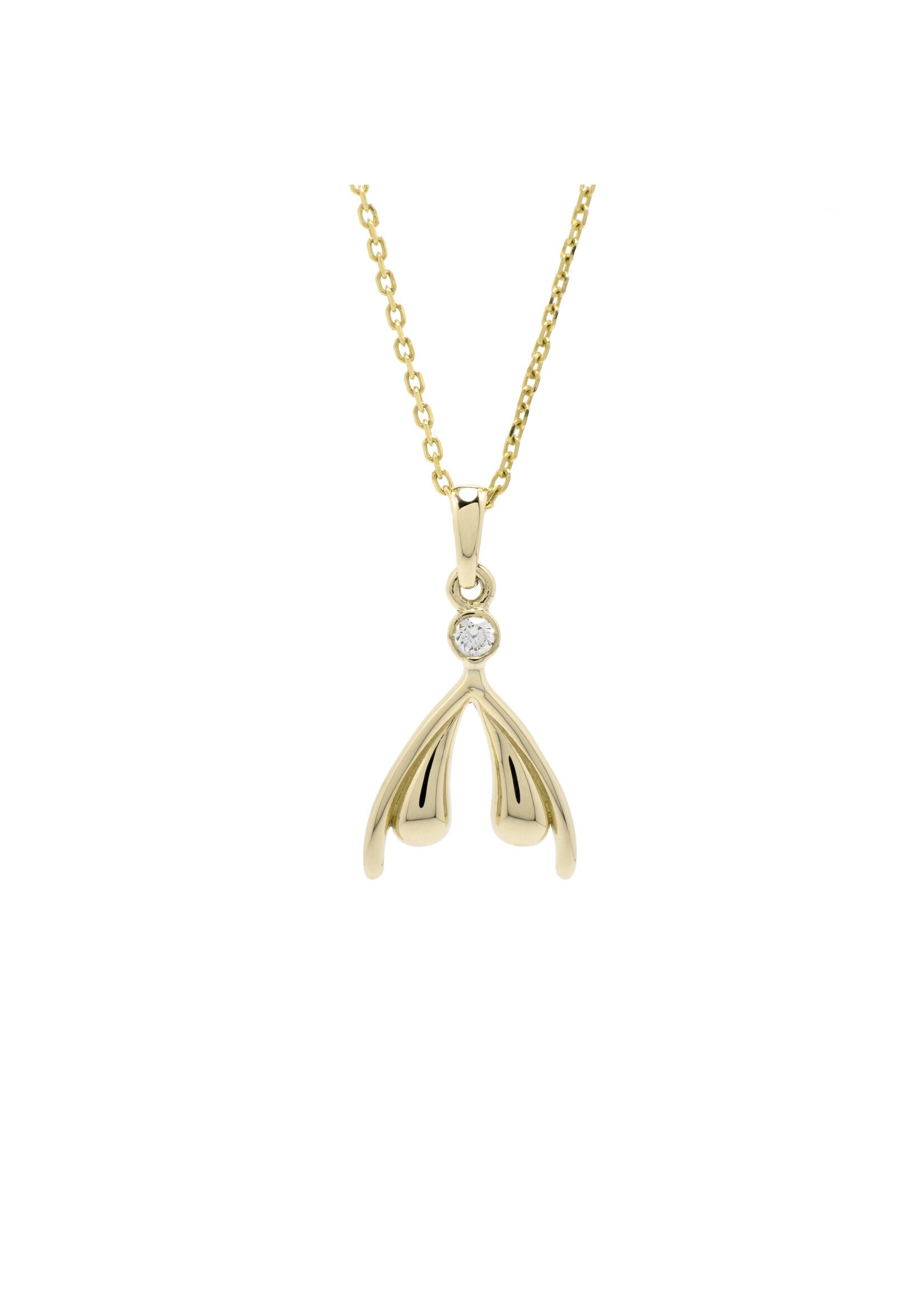 VénÜs «La Kleitoris» Pendentif en Or massif avec diamant recyclé