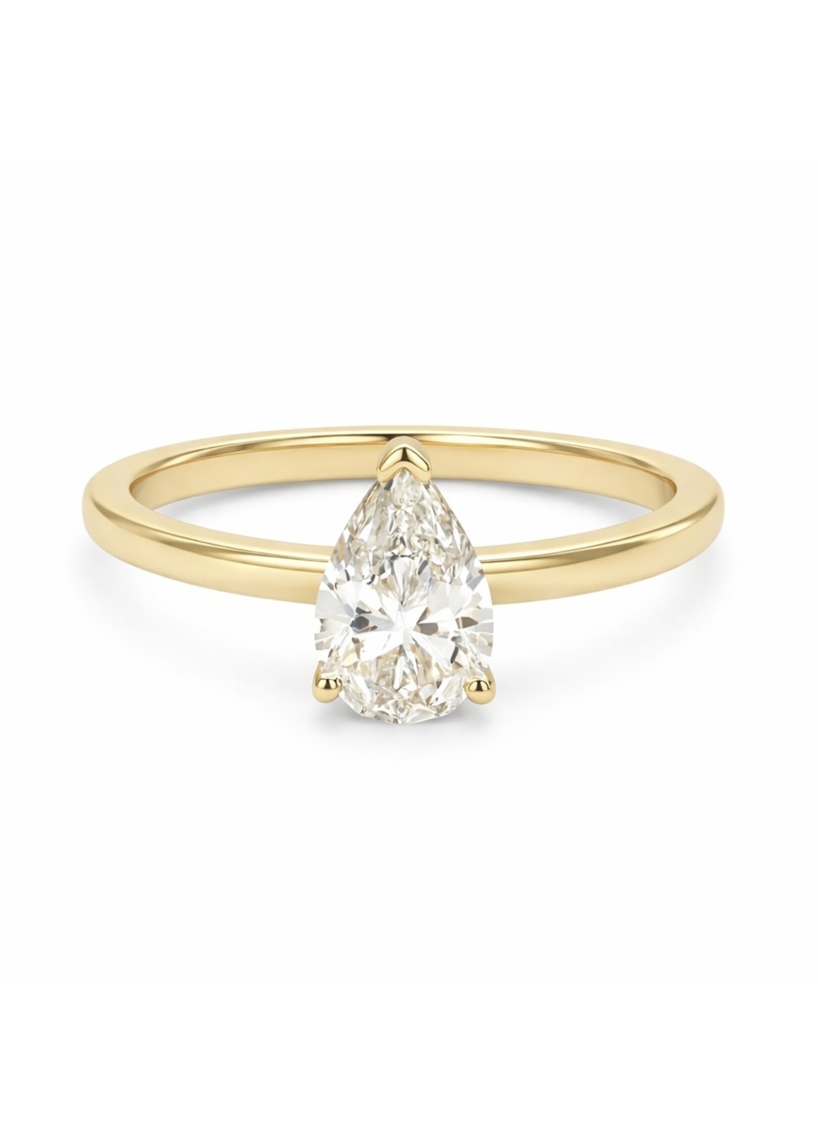 Bague solitaire avec diamant de 2 carat en or 14K