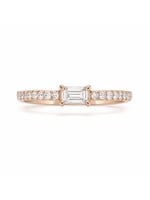 PARÉ Bague solitaire Or rose 14K avec diamants naturels