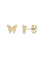 Boucles d'oreilles studs papillon stell doré