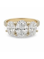 Bague trinité avec 4,50 carat de diamants en Or jaune 14K