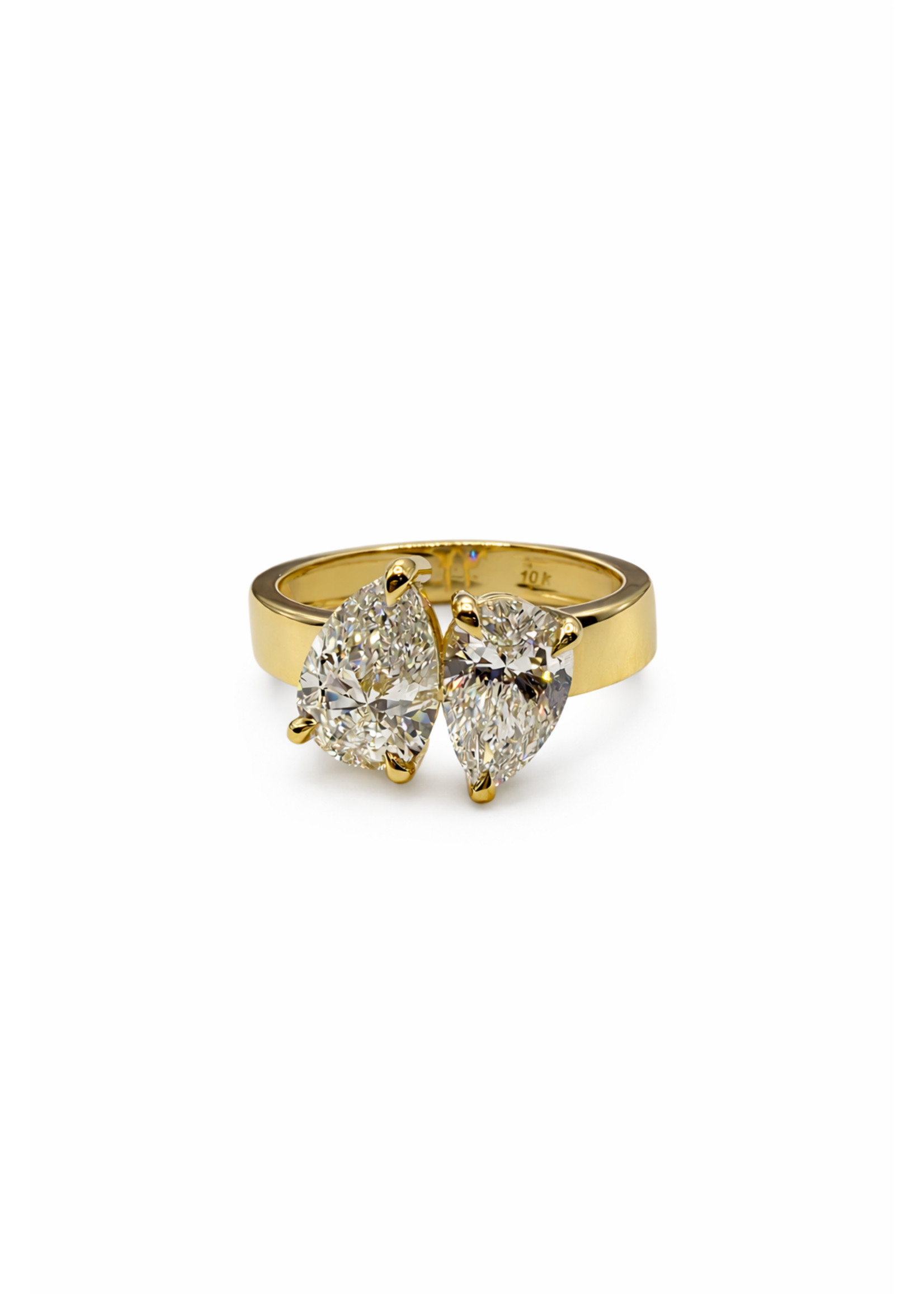 Bague Toi & Moi ''' Laeticia '' en Or 10K avec 2,5ct total de diamants