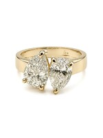 Bague Toi & Moi ''' Laeticia '' en Or 10K avec 2,5ct total de diamants