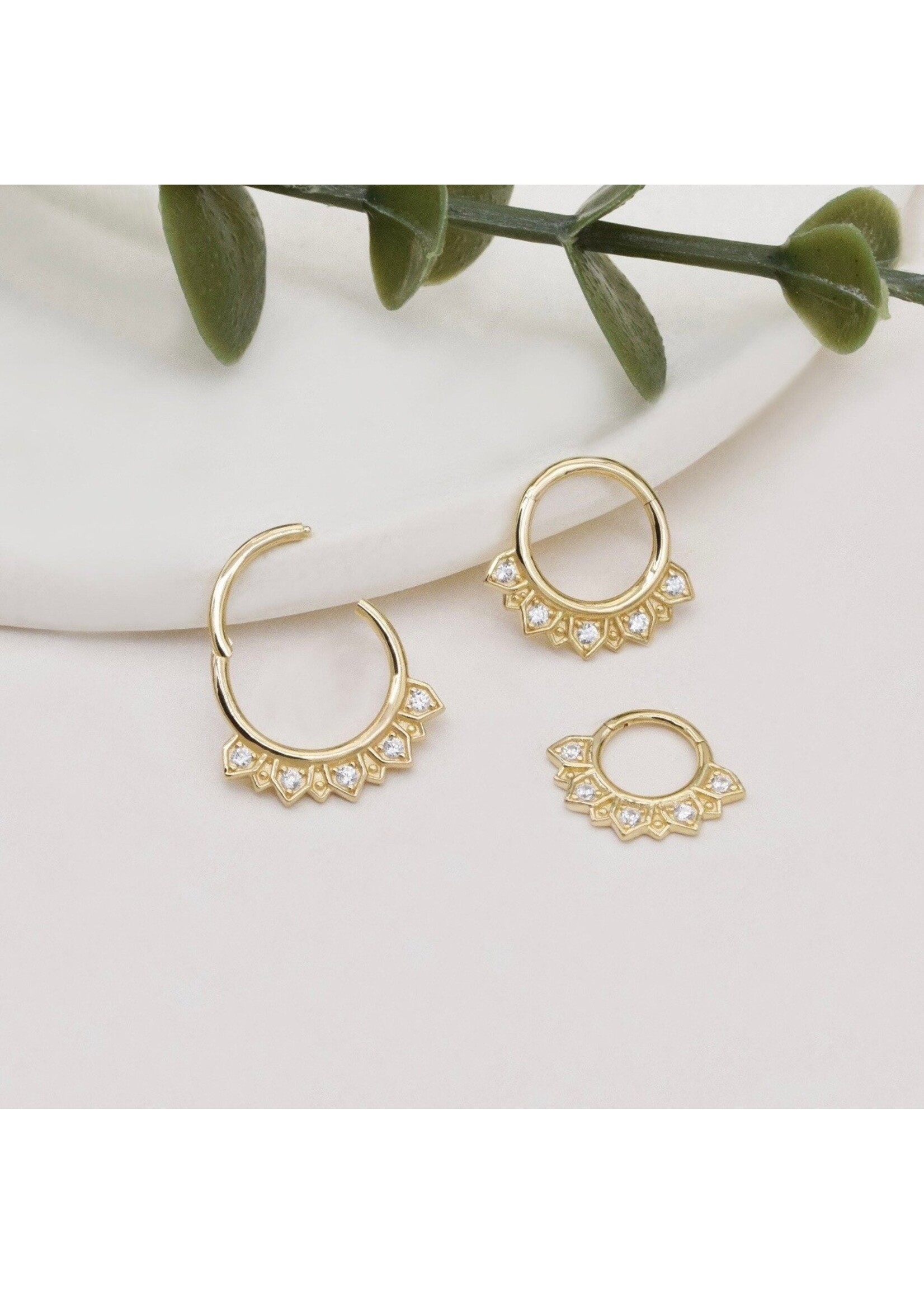 Bijou de nez ou cartilage fantaisie en Or 14K