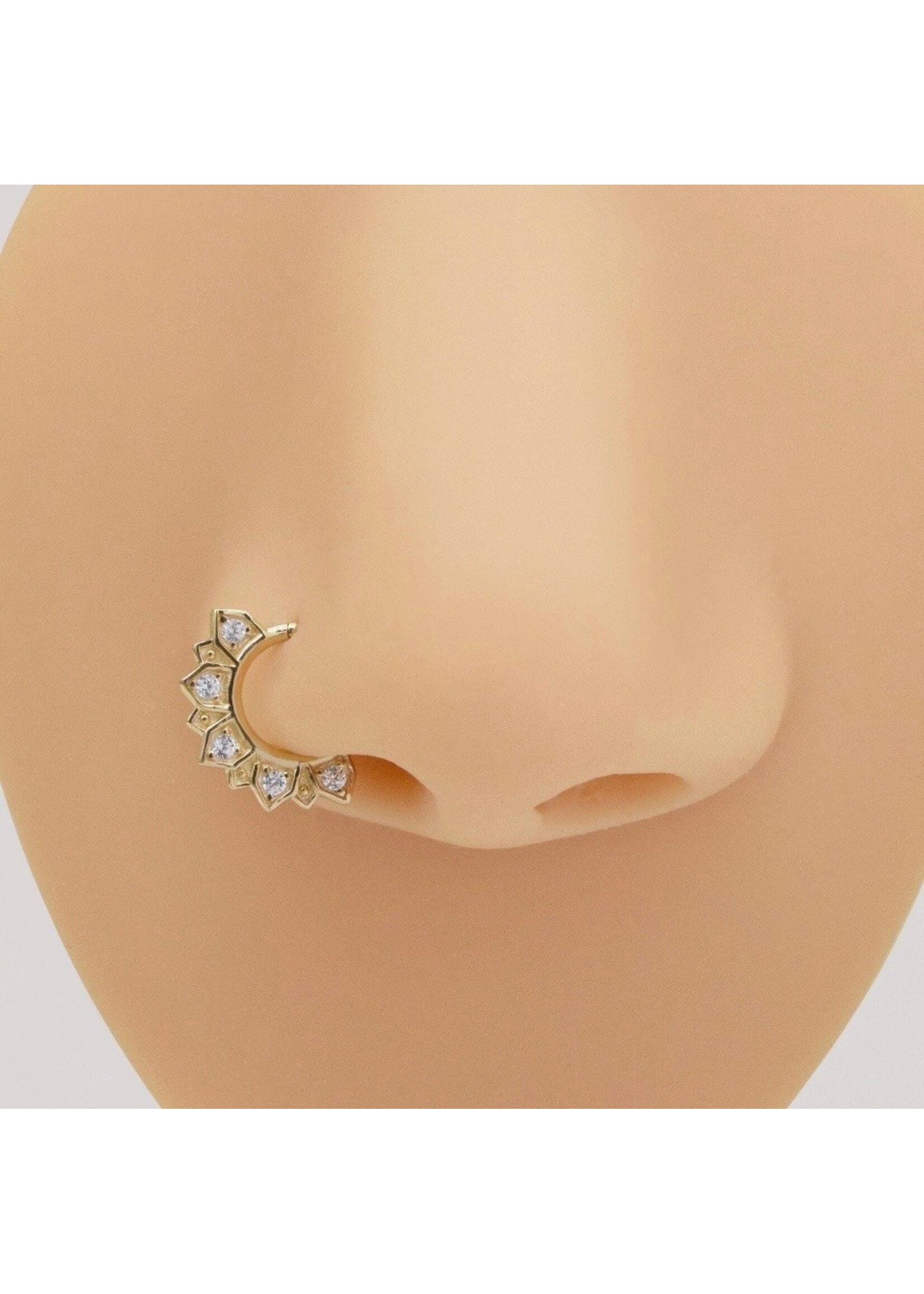 Bijou de nez ou cartilage fantaisie en Or 14K