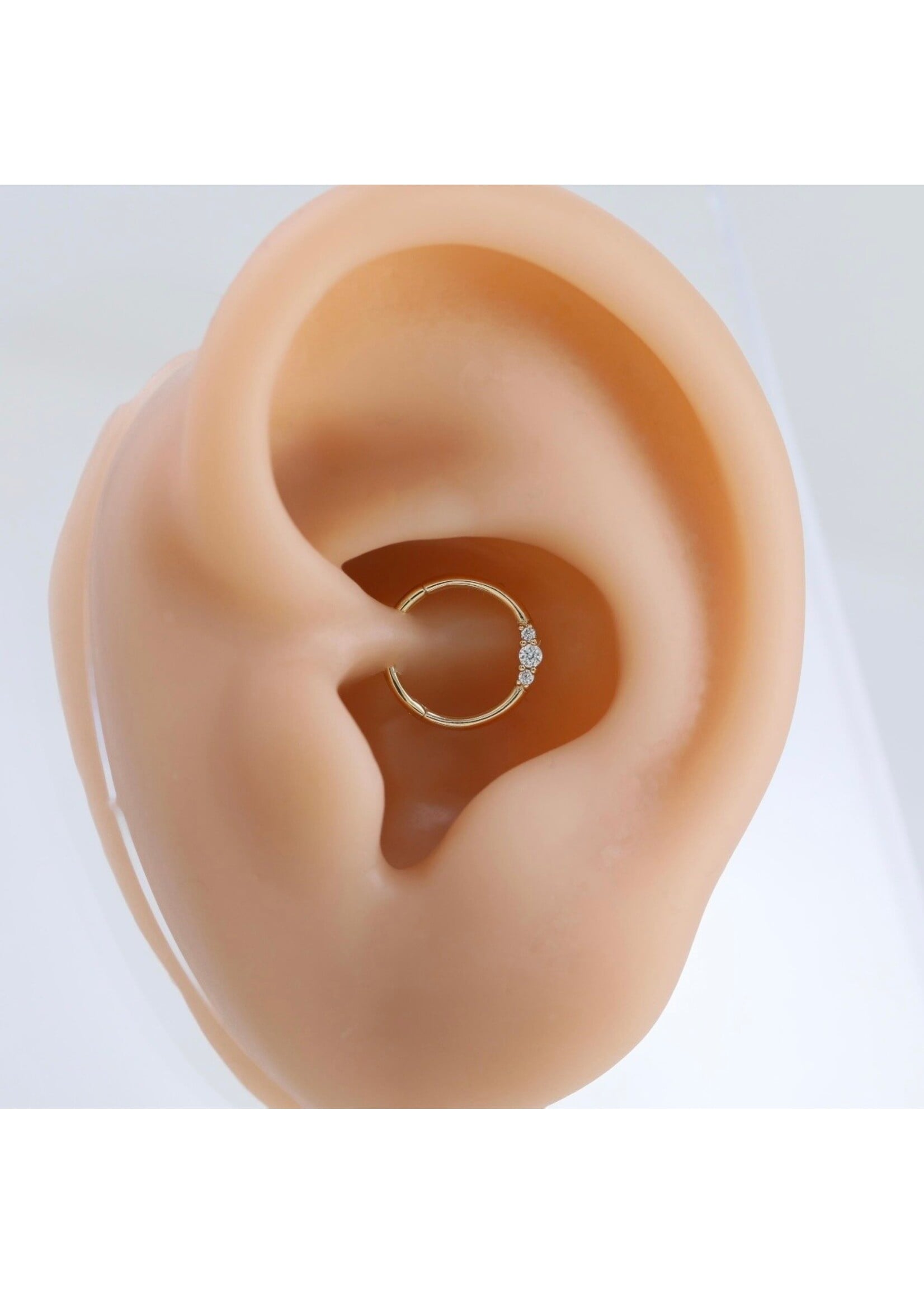 Bijou de nez ou cartilage trinité en Or 14K