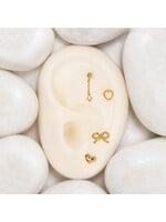 Bijou d'oreille pour Hélix/Tragus avec chainette en or 14K