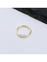 Bijou de nez ou cartilage trinité en Or 14K