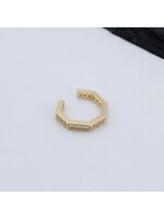 Bague d'oreille Hexagonal sans perçage en Or 10K