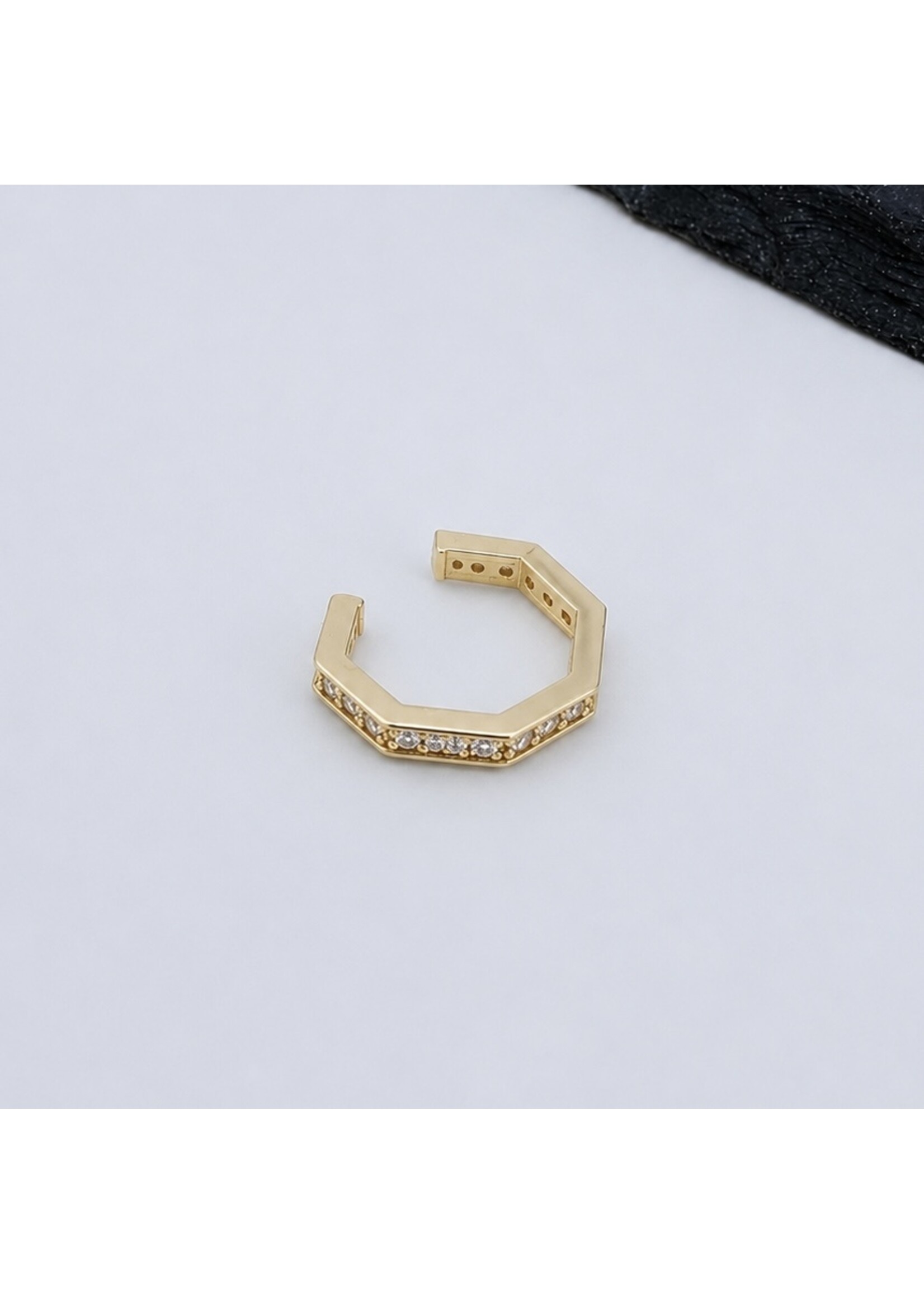 Bague d'oreille Hexagonal sans perçage en Or 10K