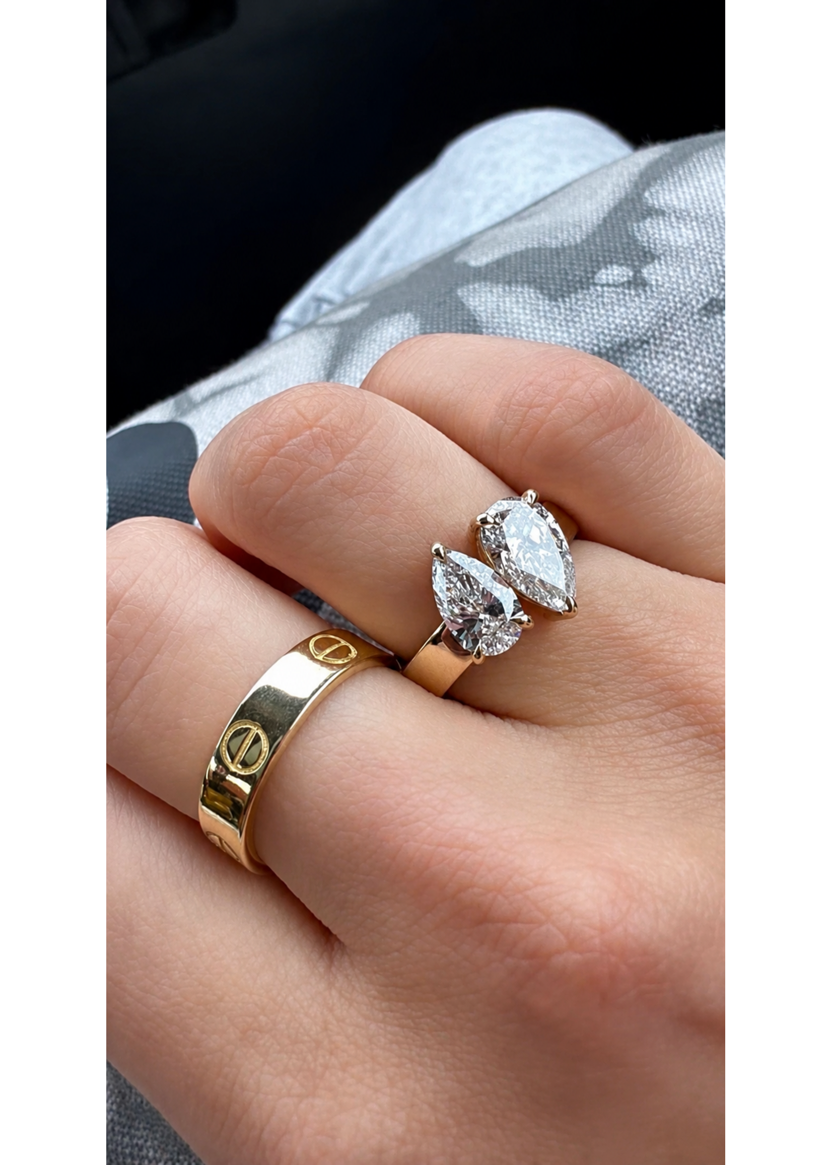 Bague style Jonc "love ring Cartier" en Or 10k