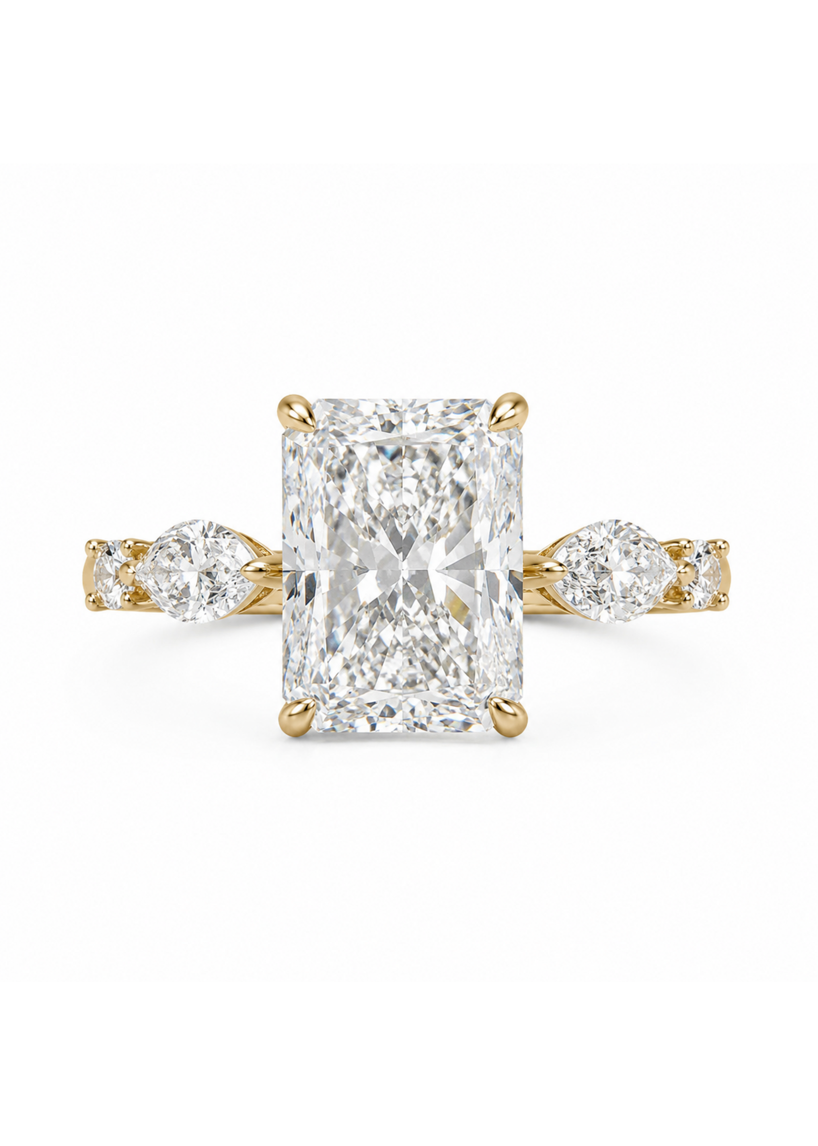LokÜs Bague création en Or avec diamant radiant 2 carats