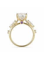 LokÜs Bague création en Or 14K avec diamant radiant 2 carats