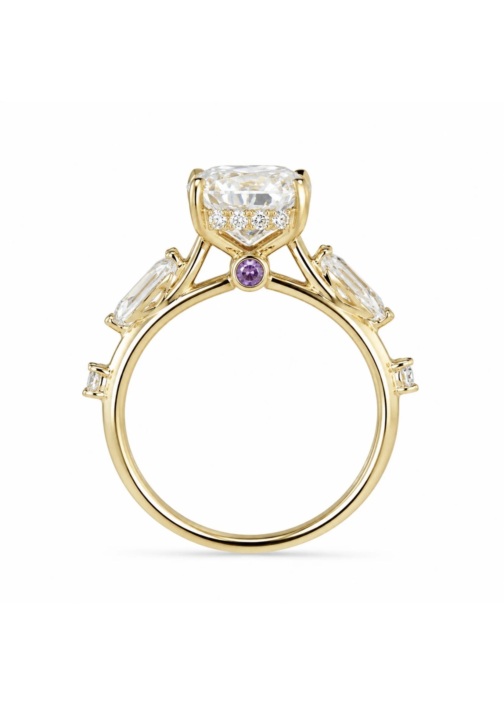 LokÜs Bague création en Or avec diamant radiant 2 carats