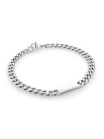 Bracelet gourmette en stainless steel avec plaque pour gravure