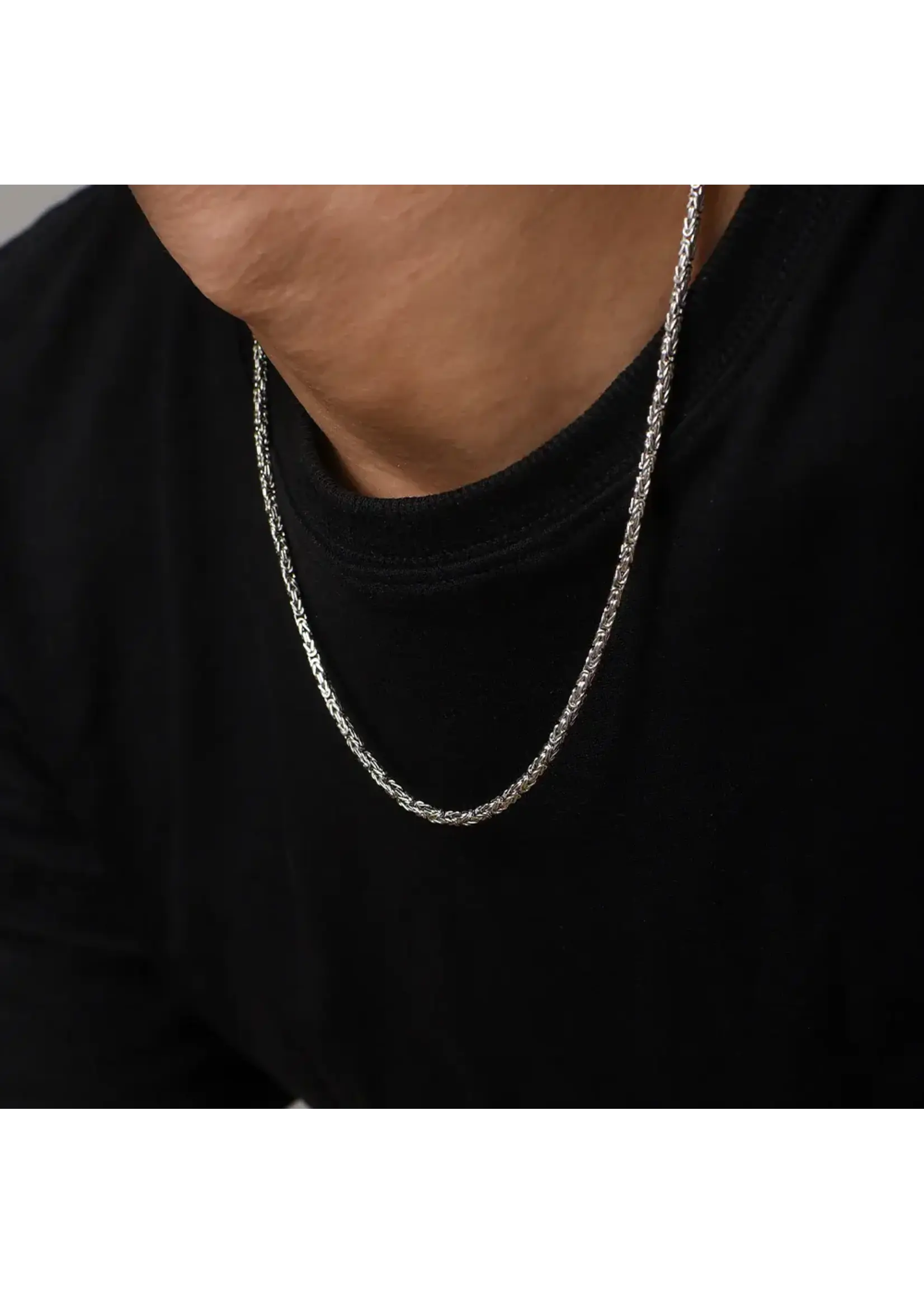 PARÉ Chaine Byzantine en argent sterling