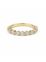 Jonc semi-éternité «Bubble» en or 14K avec diamants