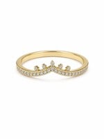 Jonc couronne en or 10K avec diamants