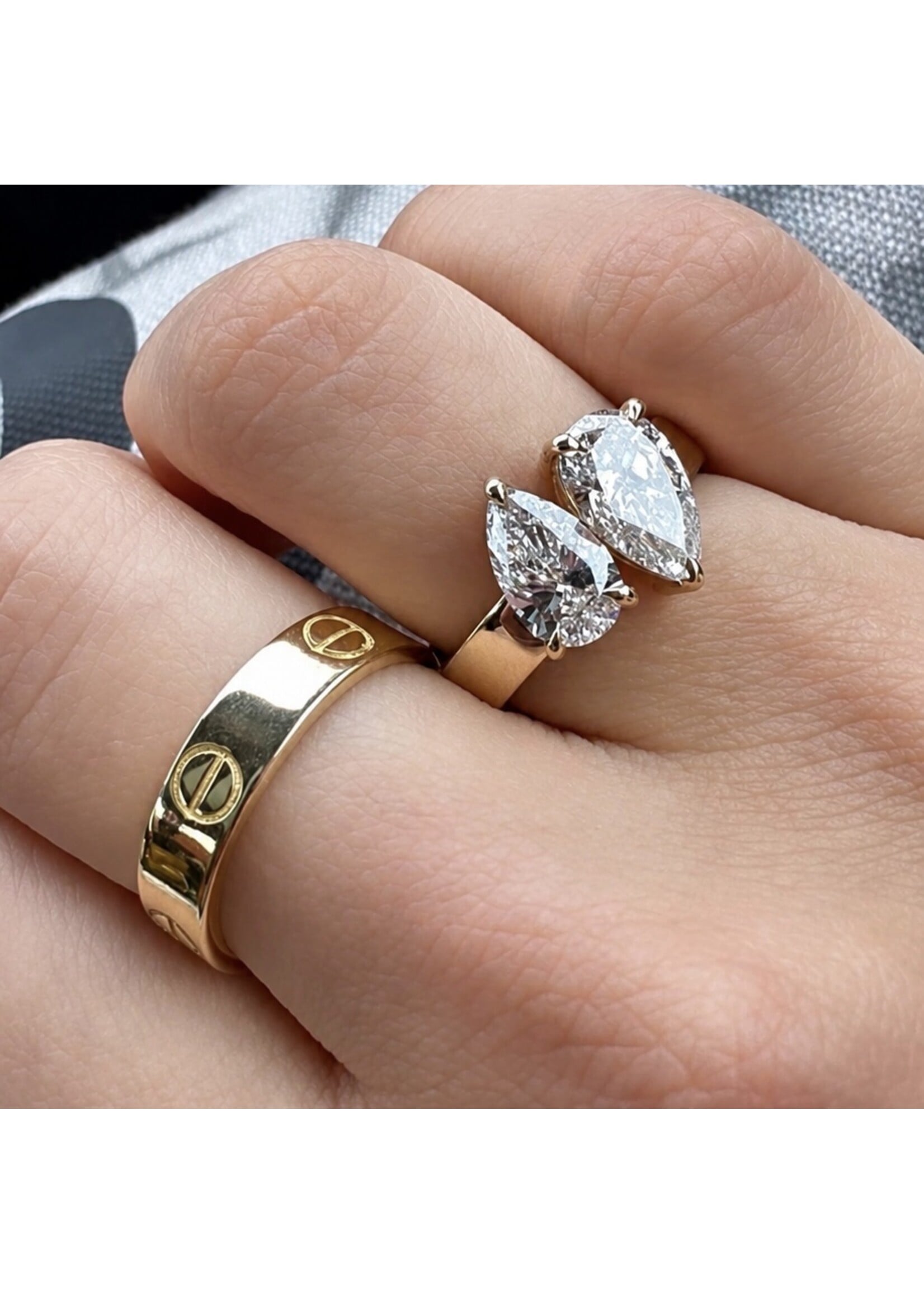 Bague style Jonc "love ring Cartier" en Or 10k