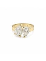 Bague Toi & Moi ''' Laeticia '' en Or 10K avec 2,5ct total de diamants