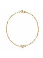 Bracelet réversible forçat en Or 10K avec 0.25ct de diamants