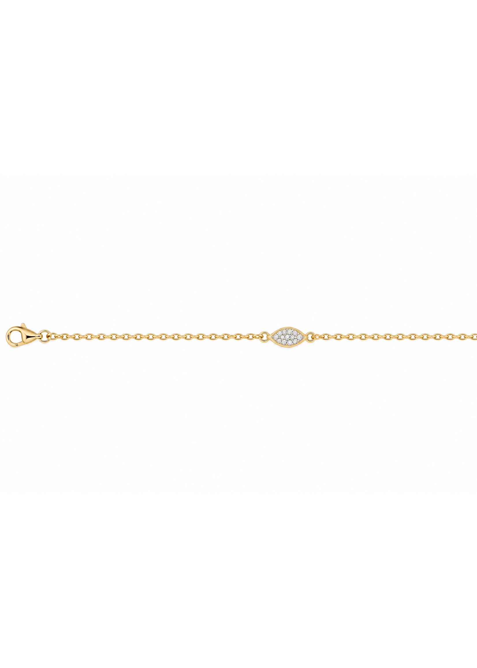 Bracelet réversible forçat en Or 10K avec 0.25ct de diamants - marquise