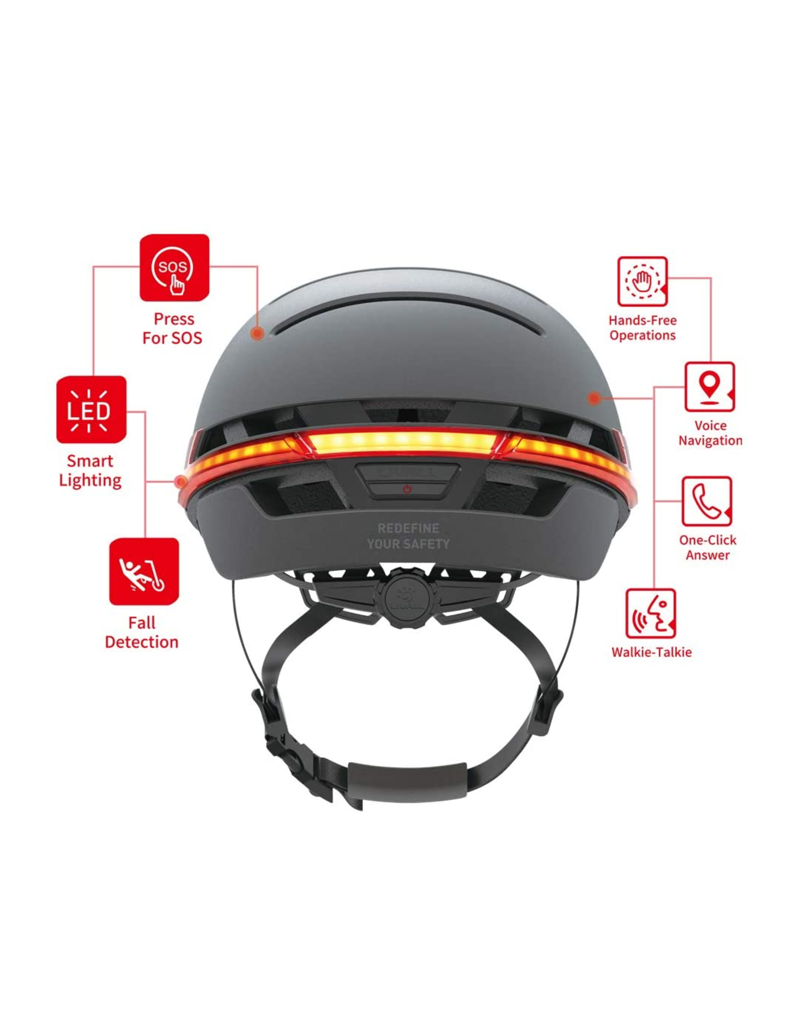 Livall LIVALL Graphite Black BH51M ONE SIZE(56-62) - no packaging