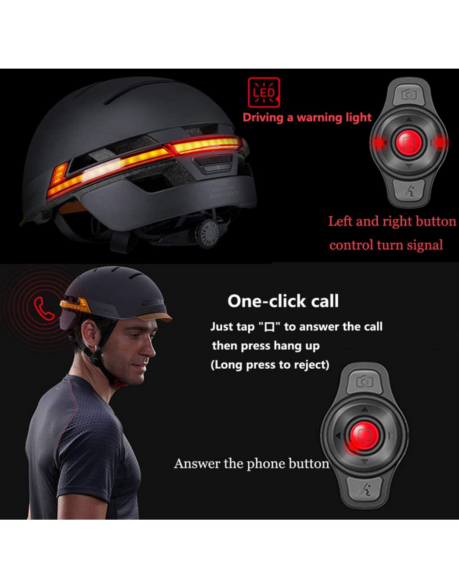 Livall LIVALL Graphite Black BH51M ONE SIZE(56-62) - no packaging