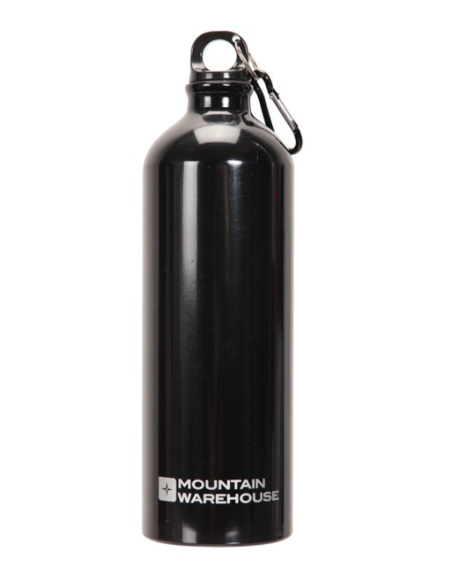 MTN Warehouse BG GEAR 1L Metallic Bottle With Karabiner-BLACK