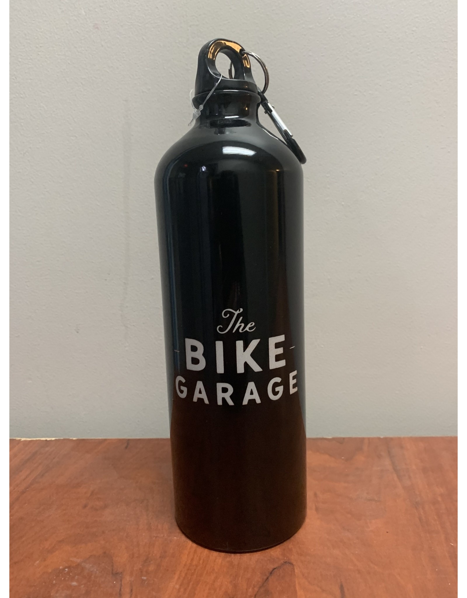 MTN Warehouse BG GEAR 1L Metallic Bottle With Karabiner-BLACK