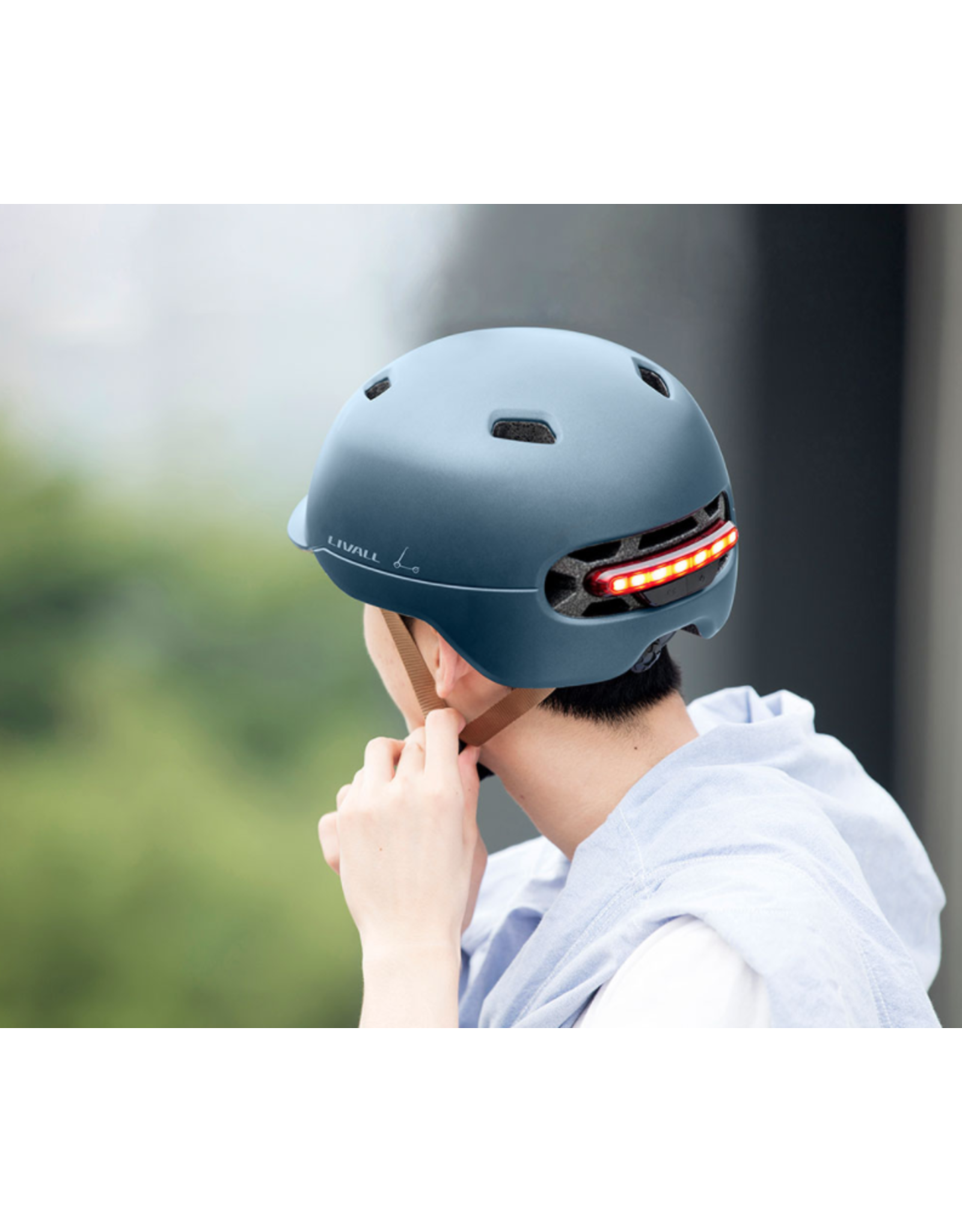 LIVALL SMART CYCLE HELMET C20 BLUE MEDIUM 5458CM The Bike Garage