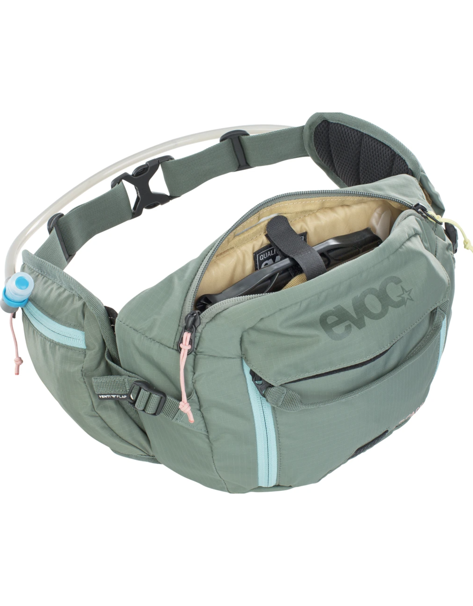 EVOC EVOC, Hip Pack 3L + 1.5L Bladder, Hydration Bag, Volume: 3L, Bladder: Included (1.5L), Olive