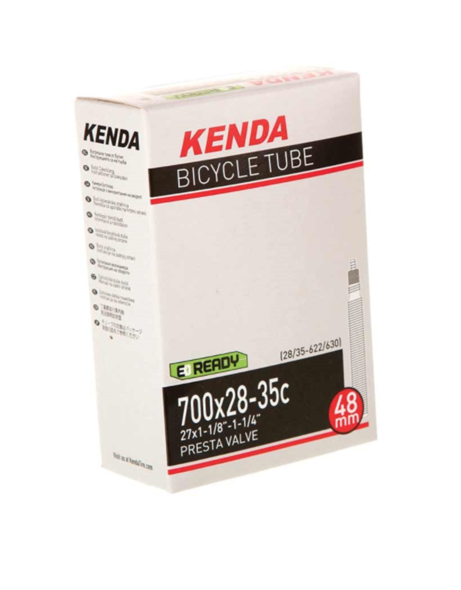 Kenda Kenda, Presta-Removable Valve Core, Tube, Presta, Length: 60mm, 700C, 30-43C