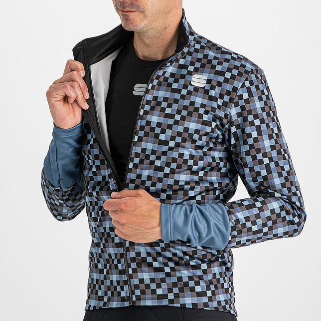 SPORTFUL Pixel Jacket Blue Sea - The Bike Garage