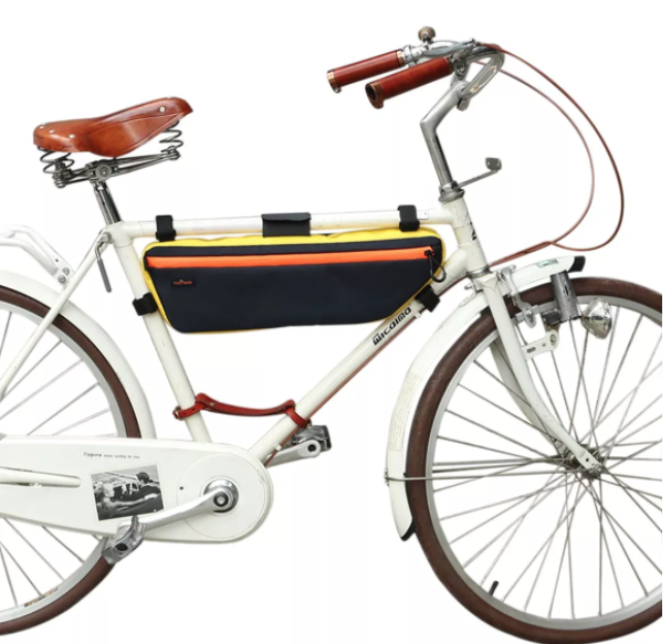 Tourbon waterproof canvas bicycle bike best sale front top tube frame pannier bag