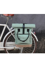 Tourbon TOURBON Nylon Roll-top Clip-On Market Shopper Bike Panniers Shoulder Tote Bag GREEN