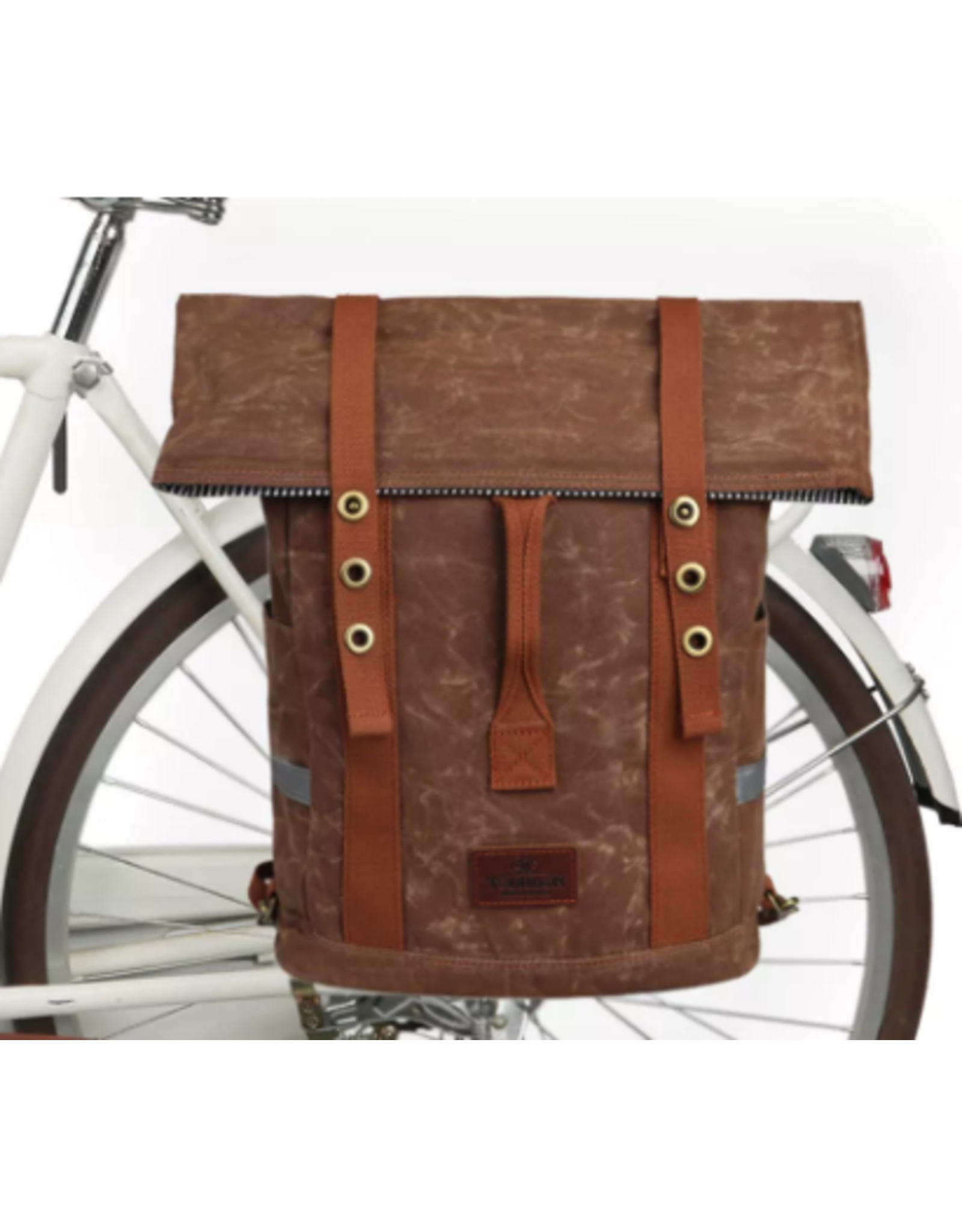 Tourbon TOURBON Canvas Convertible Backpack Panniers Rear Rack Bag