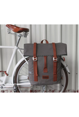 Tourbon TOURBON Canvas Convertible Backpack Panniers Bicycle Rear Rack Bag Brown