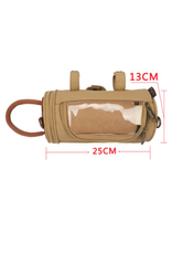 Tourbon TOURBON Waxed Canvas Bicycle Top Tube Bag Bike Handlebar Phone bag Khaki