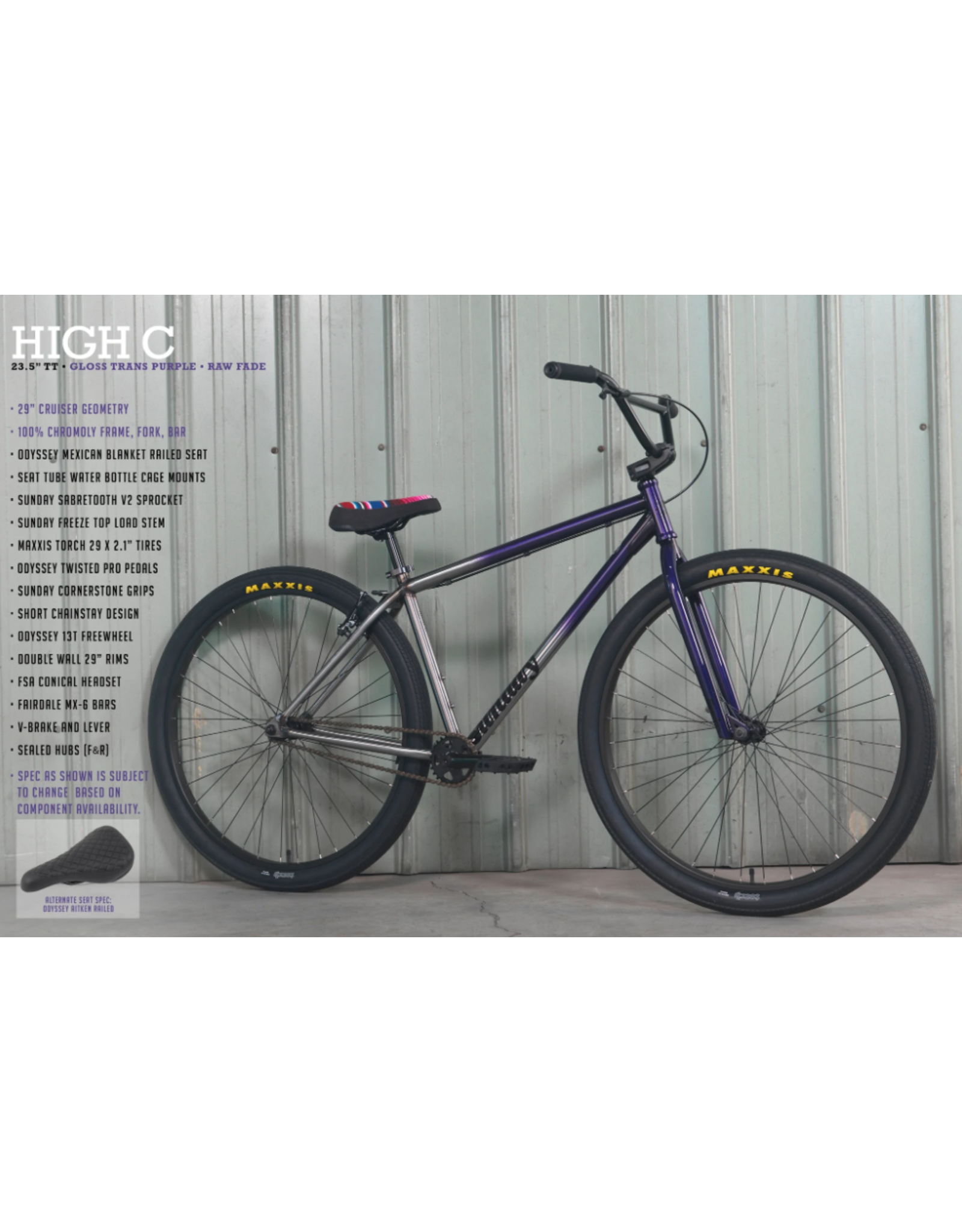 SUNDAY BIKES 2022 / HIGH C 29 BMX - The Bike Garage
