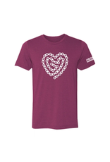 Pedego PEDEGO Heathered Cardinal Chain Heart Shirt