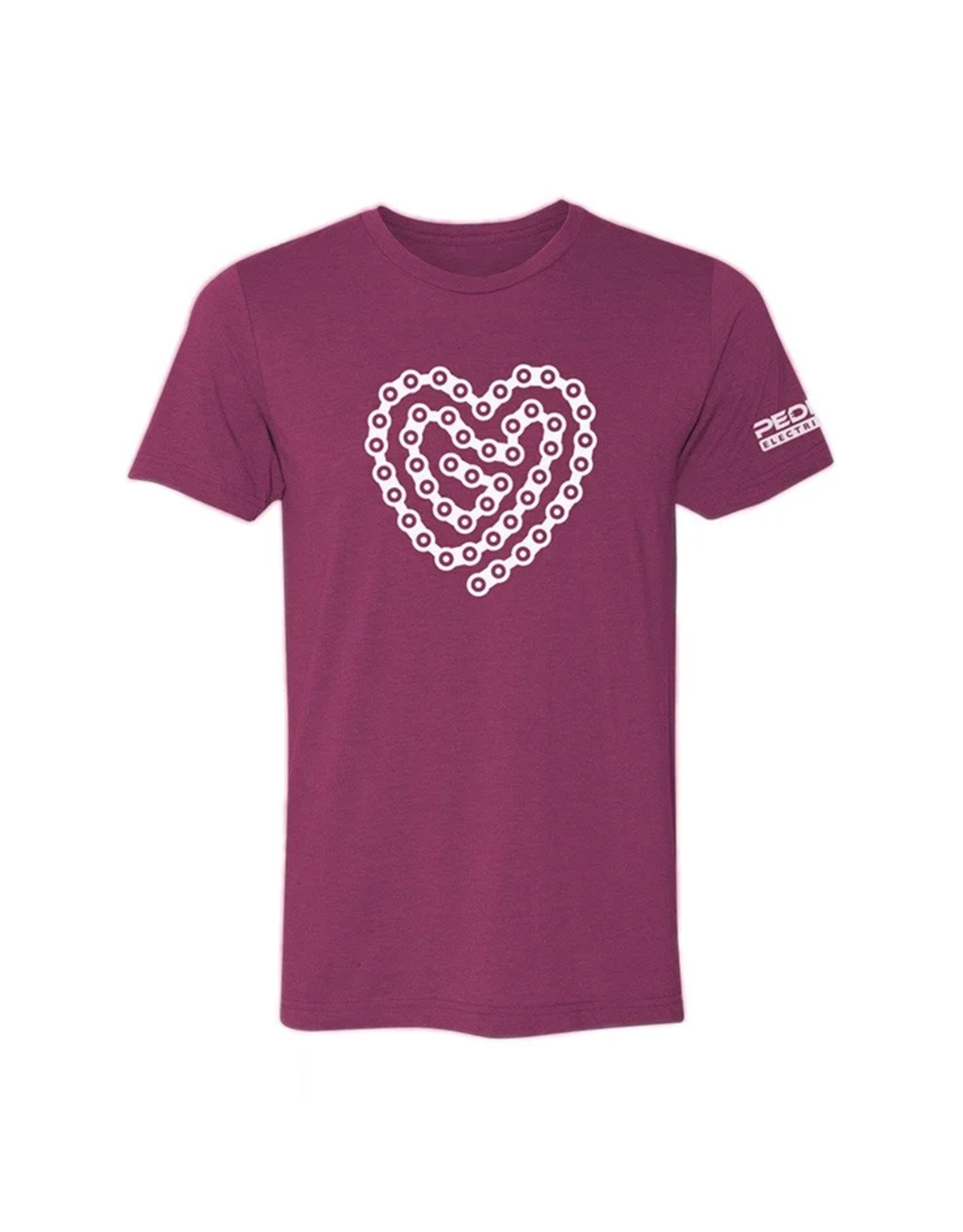 Pedego PEDEGO Heathered Cardinal Chain Heart Shirt